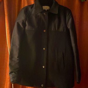 Warm black zipper and button up jacket